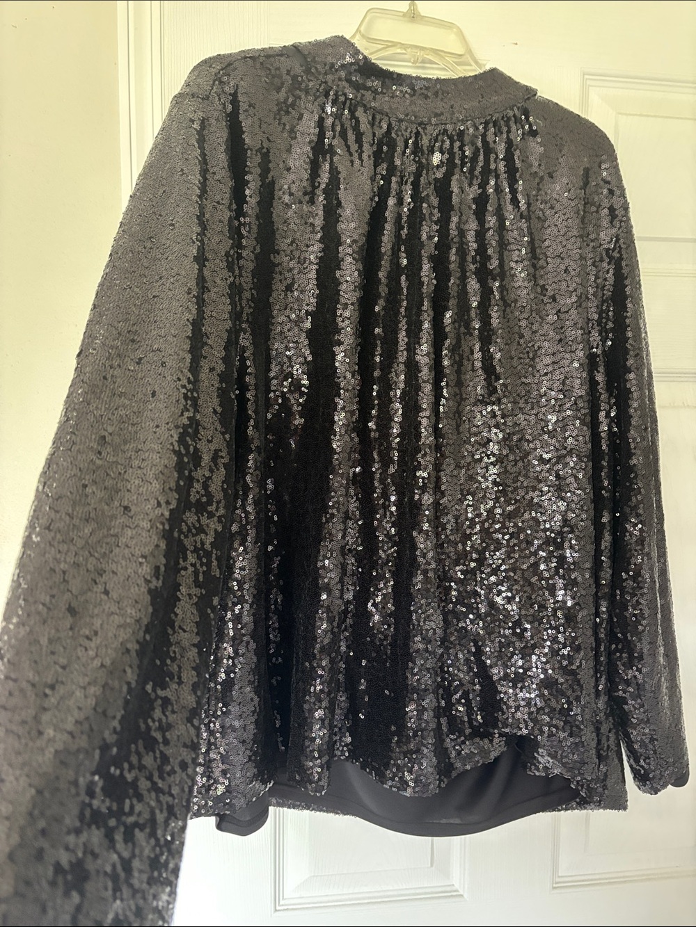 Eloquii Black Sequin Shirt